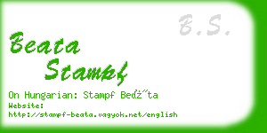 beata stampf business card